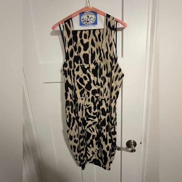 Leopard print Calvin Klein Dress with Ruffle - Picture 1 of 3